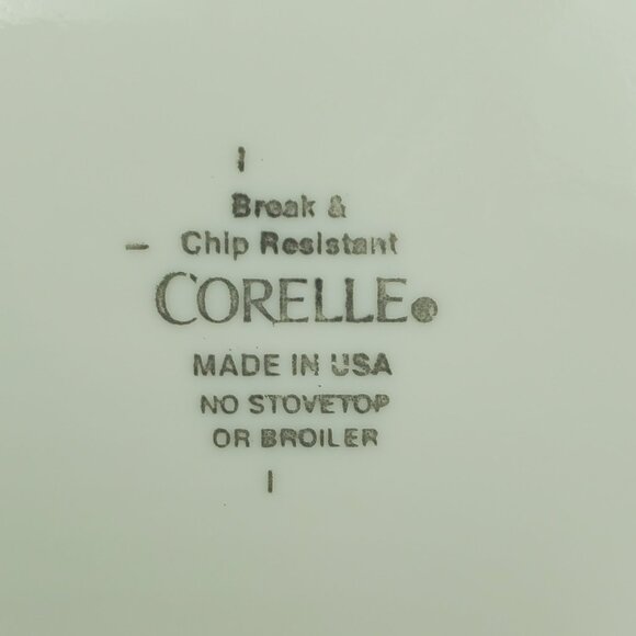 Corelle Symphony Soup Cereal Bowls Sandstone Beige Bowl Slate Blue Band - Picture 6 of 7